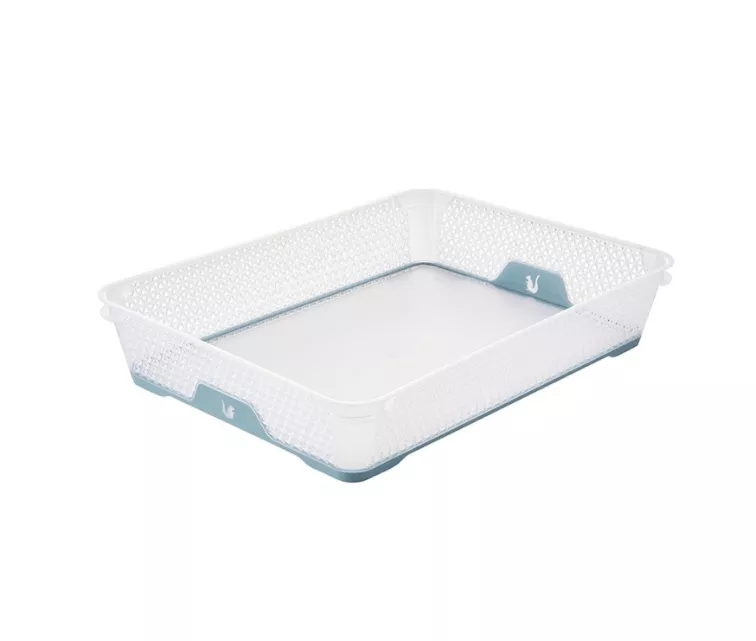 Мини-корзинка A4 с нескользящим покрытием Jonas 36x26,5x7см прозрачная/синяя