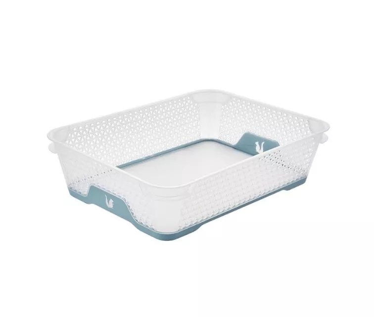 Мини-корзинка A5 с нескользящим покрытием Jonas 26,5x20x7см прозрачная/синяя