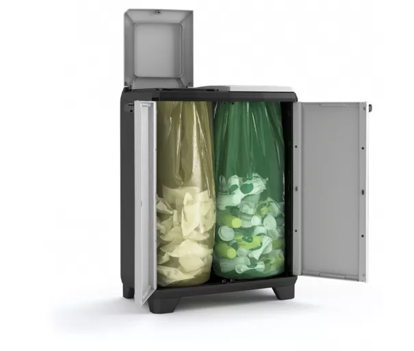 Atliekų rūšiavimo sistema "Split Premium" 110L Perdirbimo sistema 68x39x92cm pilka/juoda