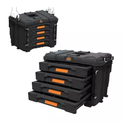 Tööriistakast 4 sahtliga ROC Pro Gear XL 56,5x37,5x41,3cm