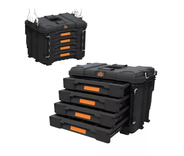 Tööriistakast 4 sahtliga ROC Pro Gear XL 56,5x37,5x41,3cm