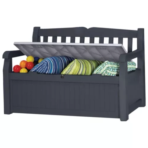 ( WITHOUT PACKAGING + ASSEMBLED ) Storage bench Eden Garden Bench 265L grey