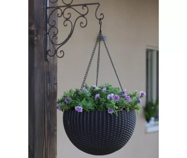 Flowerpot Hanging Sphere Planter light brown