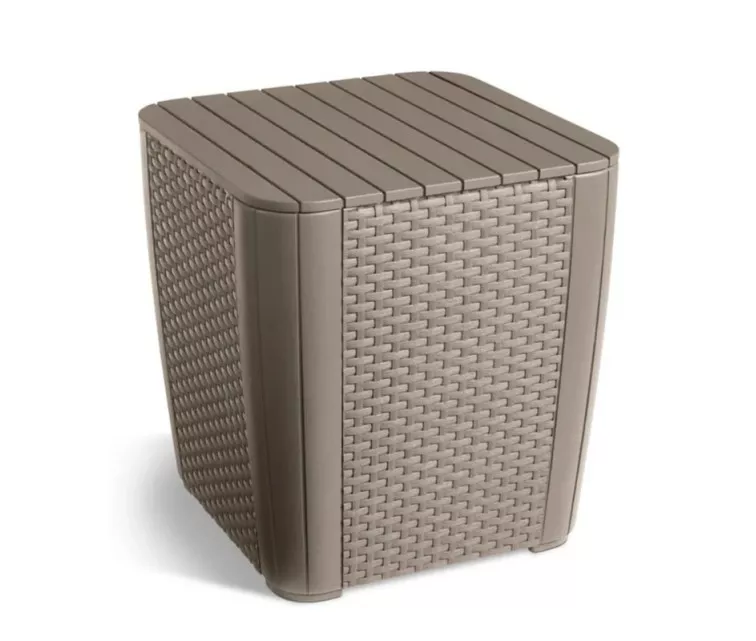 Sodo stalas/sandėtuvė Luzon plokščias pintas smėlio spalvos