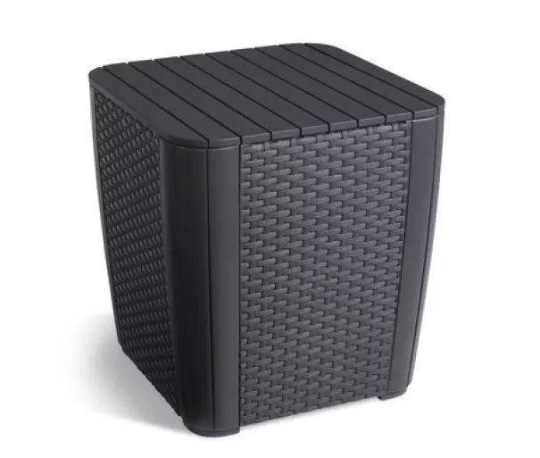 Sodų staliukas/saugojimo dėžė Luzon Flat Wicker pelės spalvos