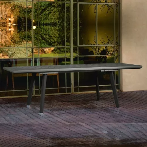 Sodo stalas "Harmony" ištraukiamas pilka / šviesiai pilka