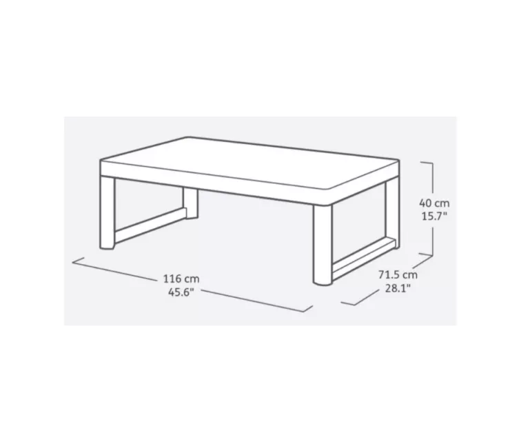 Dārza galds Lyon Table Rezolith ( 2 konfigurācijas) bēšs