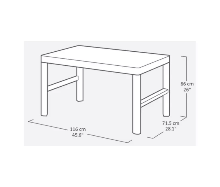 Dārza galds Lyon Table Rezolith ( 2 konfigurācijas) bēšs