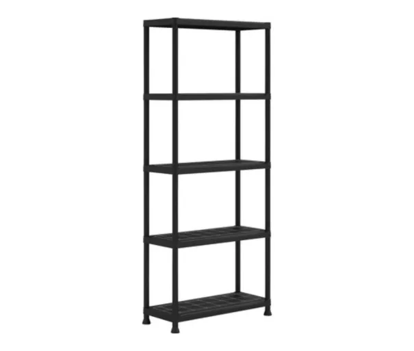 5 līmeņu plaukts Shelf 75 with 5 shelves 75x32x176cm melns