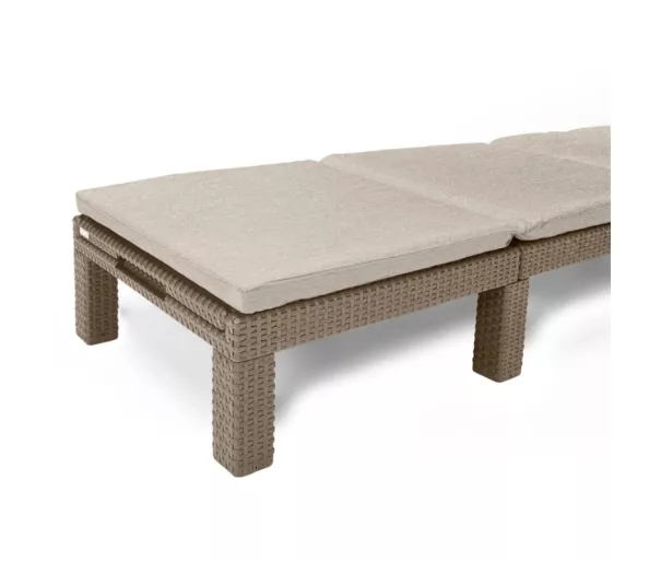 Jaipur sun lounger with cushion beige