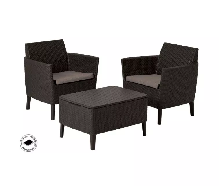 Sodo kėdės 2vnt. Salemo Duo rudos spalvos