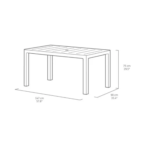 Sodo stalas Keter Julie, smėlio spalvos