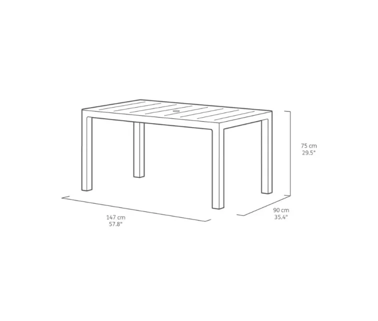 Садовый стол Julie (пленка) бежевый