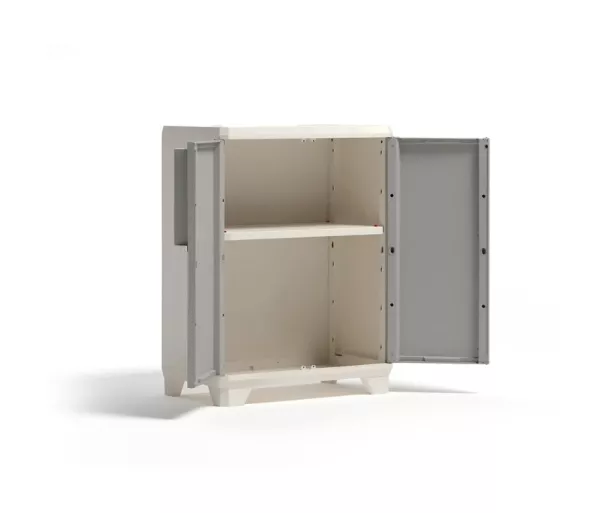 Linear Wood Base Cabinet 68x39x90cm light beige/light gray