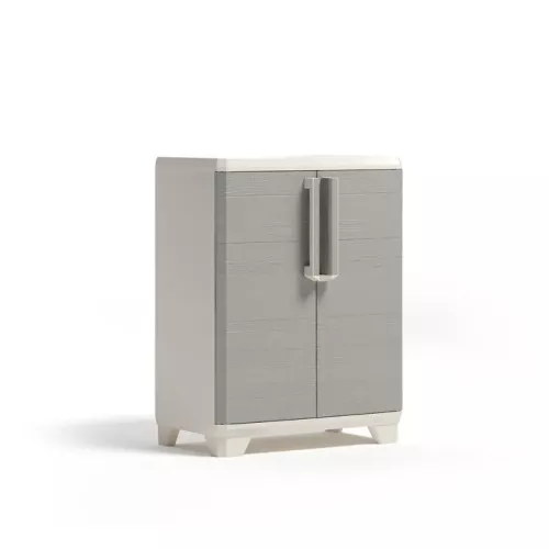 Linear Wood Base Cabinet 68x39x90cm light beige/light gray