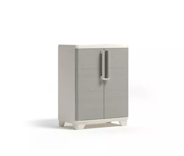 Linear Wood Base Cabinet 68x39x90cm light beige/light gray