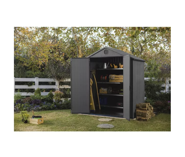 Dārza šķūnis Darwin 6x4 pelēks