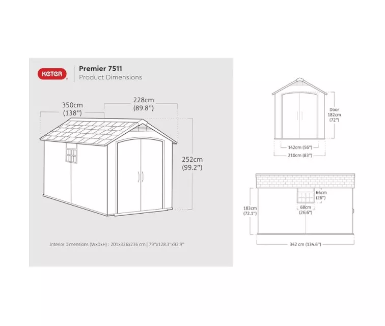 Garden shed Premier 7511