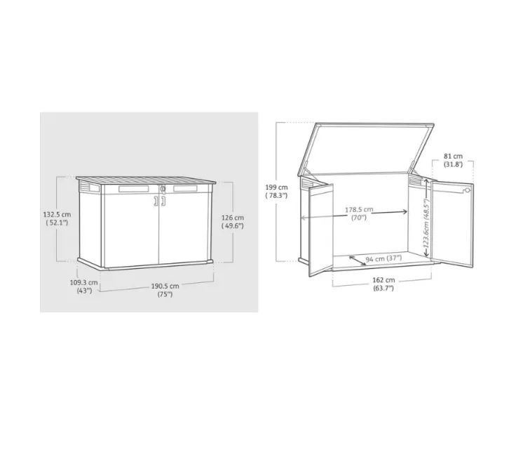 Garden shed Cortina Mega 2020L