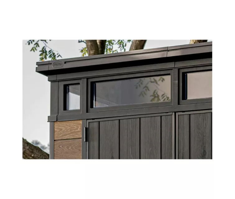 Garden shed Deco Pent 7x7 walnut tone