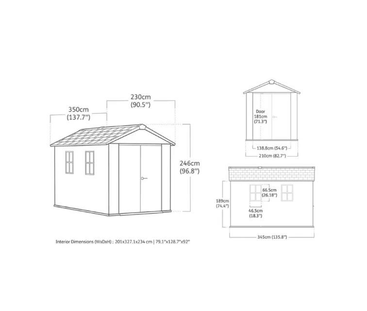 Dārza šķūnis Newton Plus 11x7,5 brūns