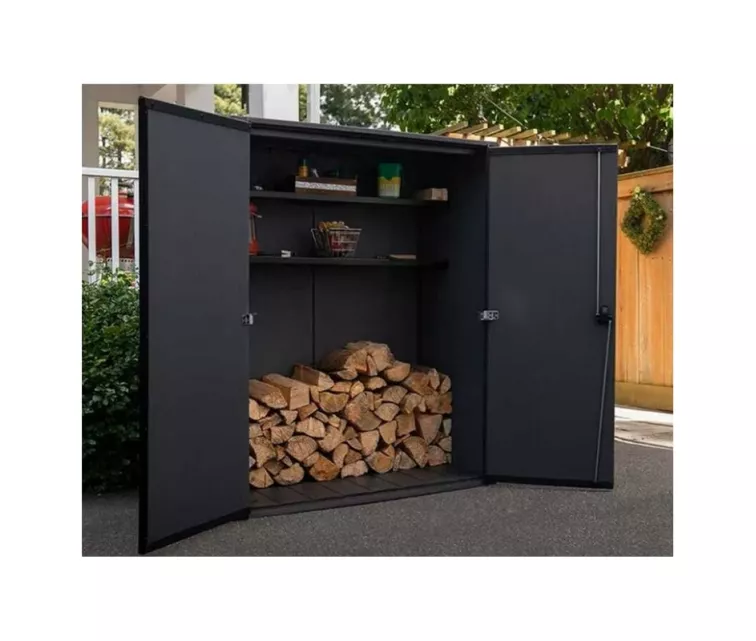 Sodo namelis „Deco Vertical Shed“, riešutmedžio spalvos