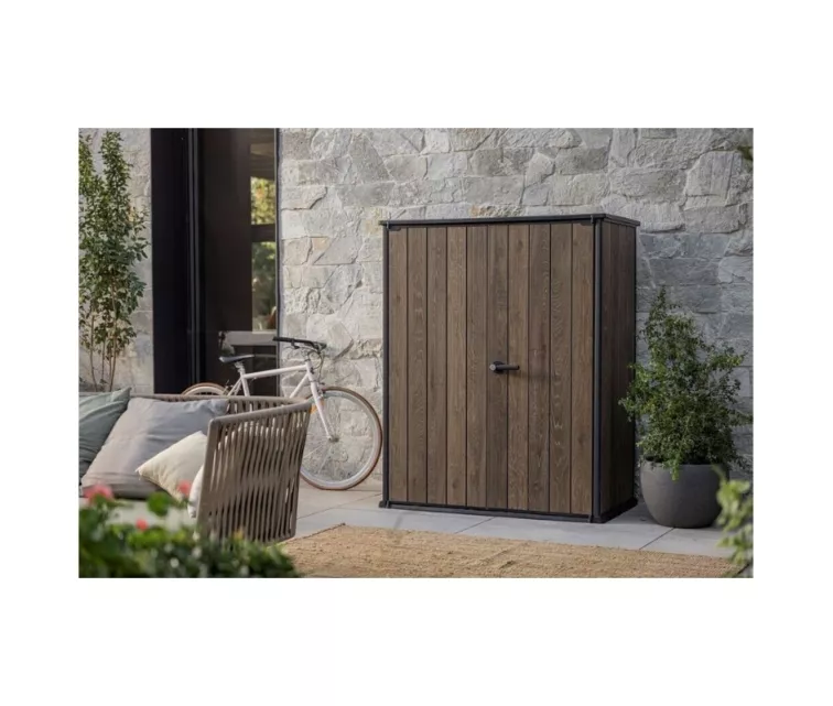 Sodo namelis „Deco Vertical Shed“, riešutmedžio spalvos