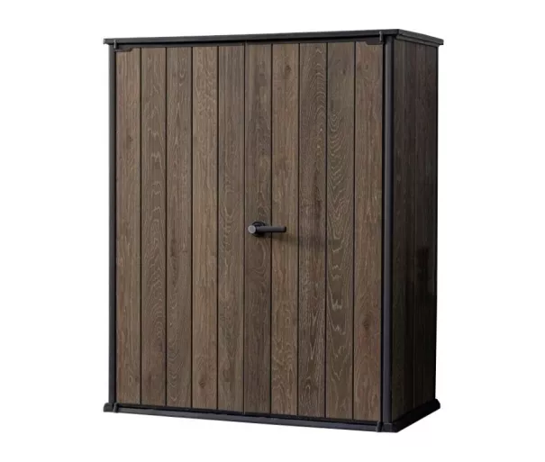 Garden shed Deco Vertical Shed walnut tone