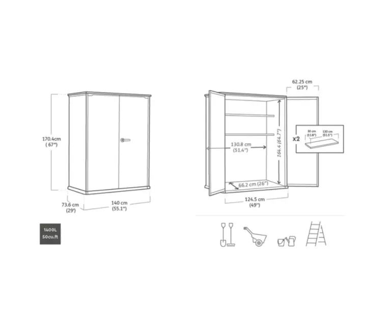 Dārza šķūnītis Deco Vertical Shed silti brūns tonis