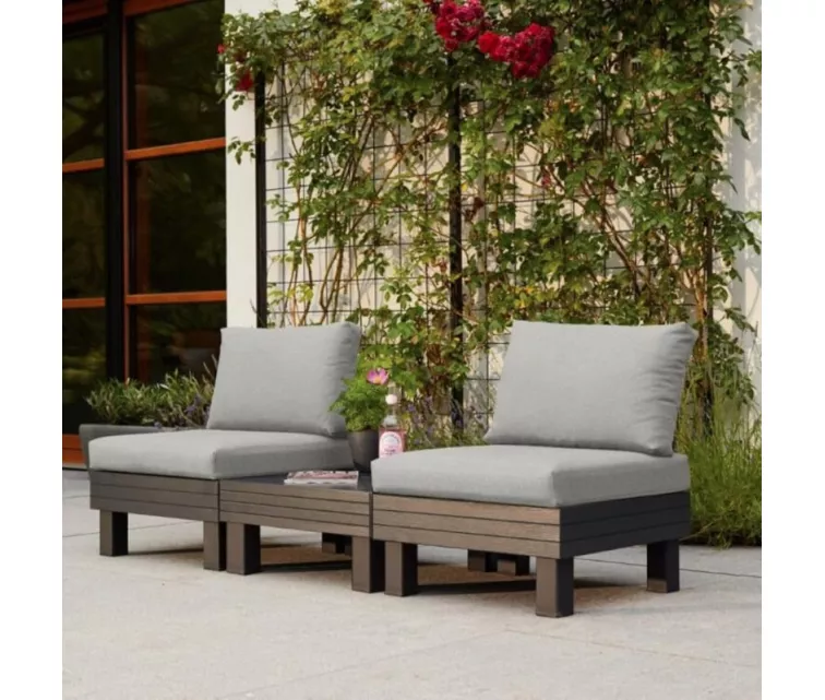 Sodo baldų komplektas Elements Balcony Set pilka/šviesiai pilka