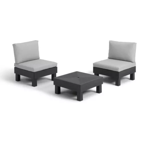 Sodo baldų komplektas Elements Balcony Set pilka/šviesiai pilka