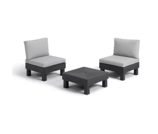 Комплект садовой мебели Elements Balcony Set серый/светло-серый