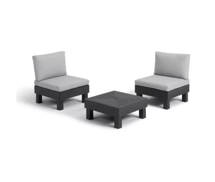 Sodo baldų komplektas Elements Balcony Set pilka/šviesiai pilka