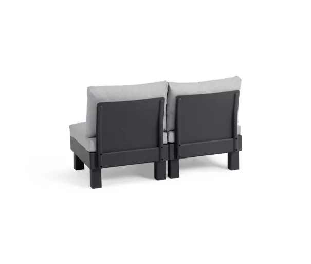 Sodo sofa dvivietė Elements 2 Vieta pilka/šviesiai pilka