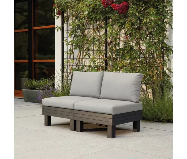 Sodo sofa dvivietė Elements 2 Vieta pilka/šviesiai pilka
