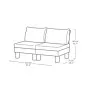 Garden sofa two-seater Elements 2 Seater gray/light gray