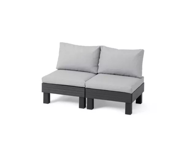 Sodo sofa dvivietė Elements 2 Vieta pilka/šviesiai pilka