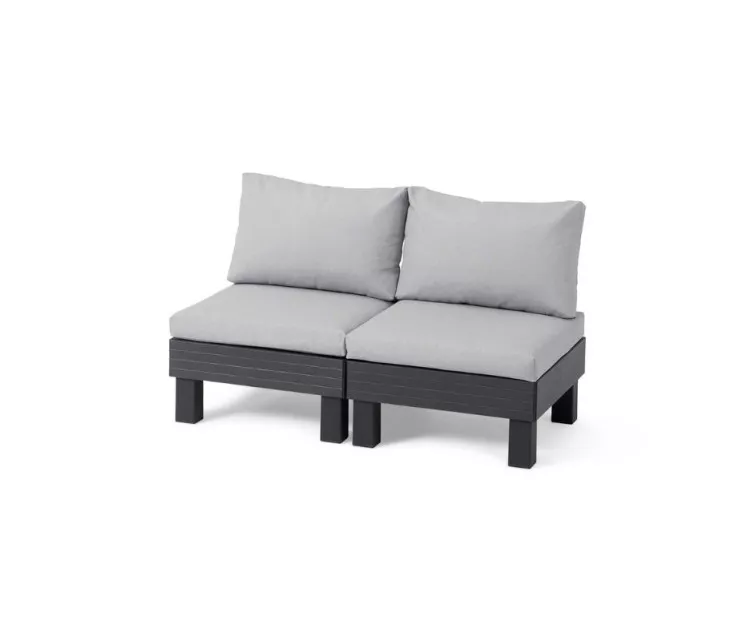 Garden sofa two-seater Elements 2 Seater gray/light gray
