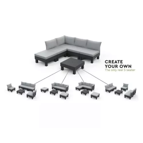 Садовый стул Element серый/светло-серый