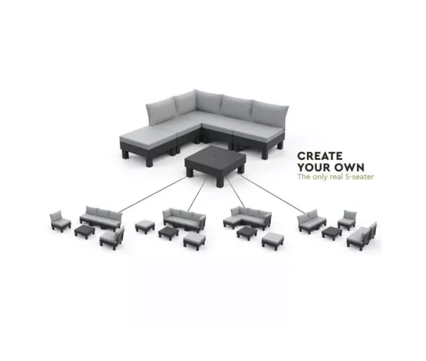 Garden chair Element gray/light grey