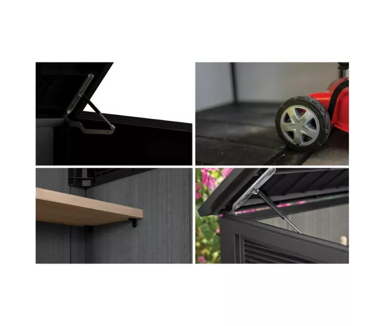 Sodo namelis „Deco Horizontal Shed“, riešuto spalvos
