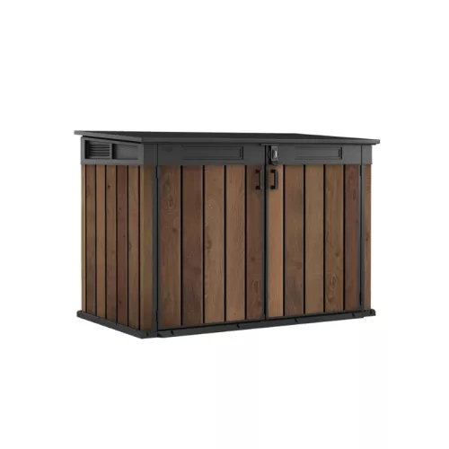 Garden shed Deco Horizontal Shed walnut tone