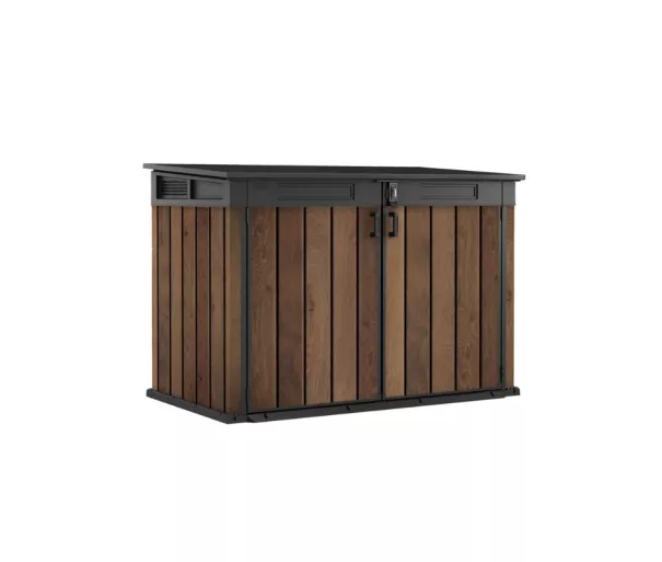 Garden shed Deco Horizontal Shed walnut tone