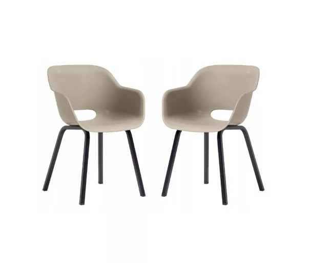 Garden chairs 2 pcs. Noa Cup silver sage color