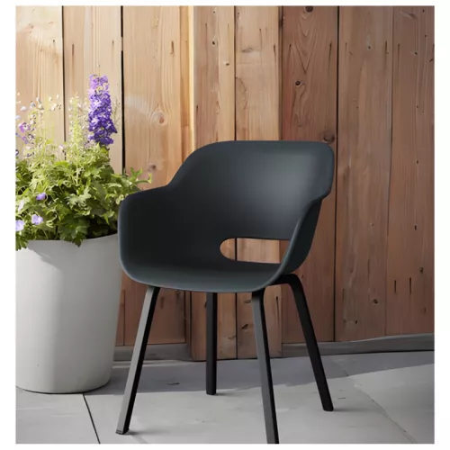 Dārza krēsli 2 gab. Noa Cup pelēki