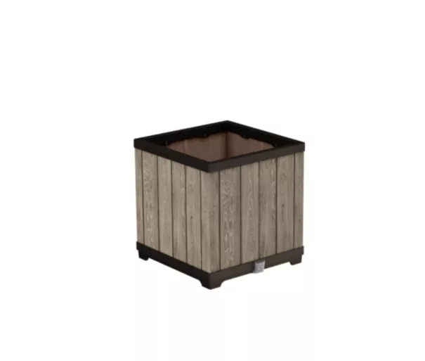 Deco Square Planter Ashwood Flower Pot