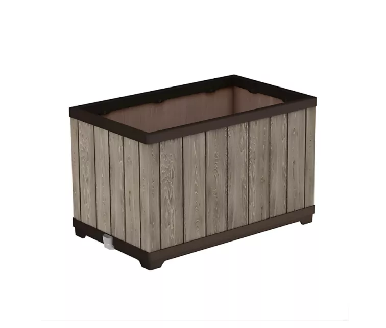 Dekoratiivne ristkülikukujuline istutuspott saarepuust lillepott