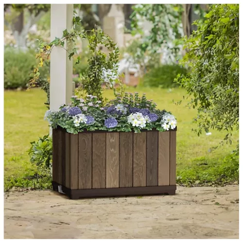 Puķu pods Deco Rectangle Planter Walnut