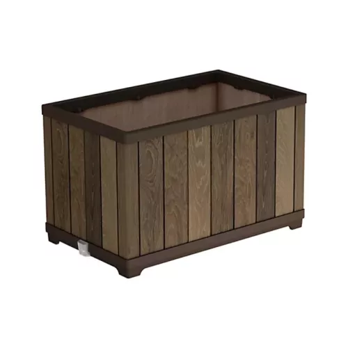 Dekoratiivne ristkülikukujuline istutuspott pähklipuuga