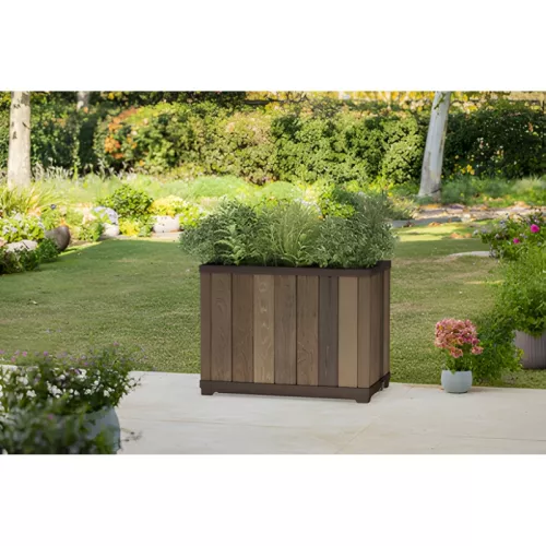 Puķu pods Deco Ractangle Tall Planter Walnut